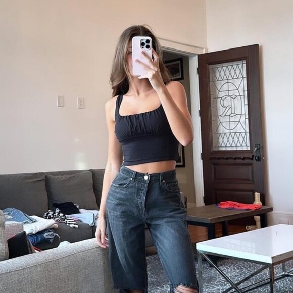 Aritzia Wilfred Orbit Tank Top Black Size XS - Picture 1 of 10